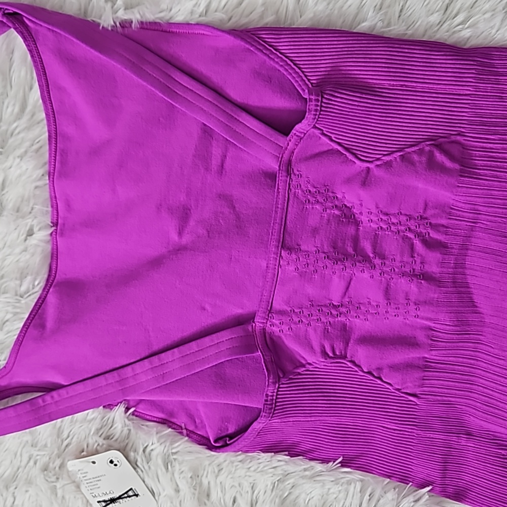 Free People Good Karma High Neck Runsie Neon Magenta. - Picture 10 of 13